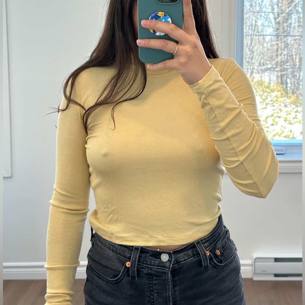 Wilfred Yellow Long Sleeve Top